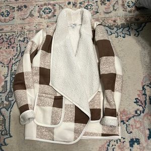 Sonoma Plaid Fleece Jacket XS
